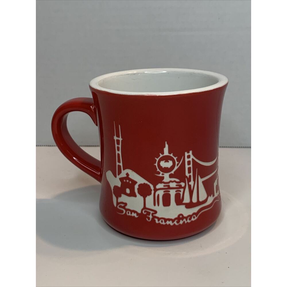 SF Mercantile "The City by the Bay" Red Skyline Coffee Mug